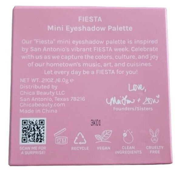 Chica Beauty Mini Fiesta Eyeshadow Palette Eye Shadow Inspired by San Antonio - Picture 3 of 3